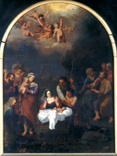 Adoration des bergers - Cornelis van Poelenburgh or Poelenburch
