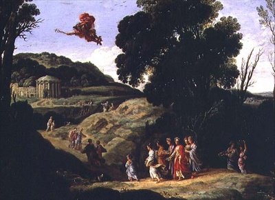 Bacchanale - Cornelis van Poelenburgh or Poelenburch
