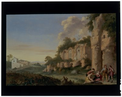 Tricheurs dans un paysage - Cornelis van Poelenburgh or Poelenburch
