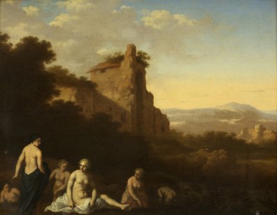 Nymphes se baignant - Cornelis van Poelenburgh or Poelenburch