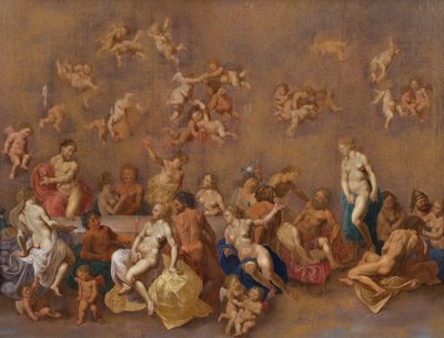 Le Festin des Dieux, 1600s - Cornelis van Poelenburgh or Poelenburch