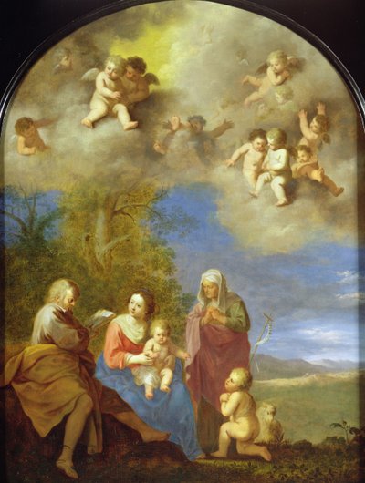 La Sainte Famille - Cornelis van Poelenburgh or Poelenburch