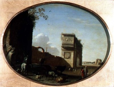Les Ruines de Rome - Cornelis van Poelenburgh or Poelenburch