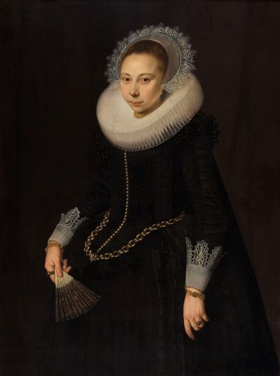 Portrait de Maria Overrijn van Schoterbosch (1599/1600-1638) - Cornelis van der Voort