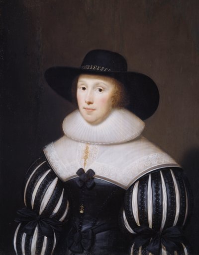 Portrait de Grace Bradbourne, épouse de Thomas Holte, 1627-1700 - Cornelius I Johnson