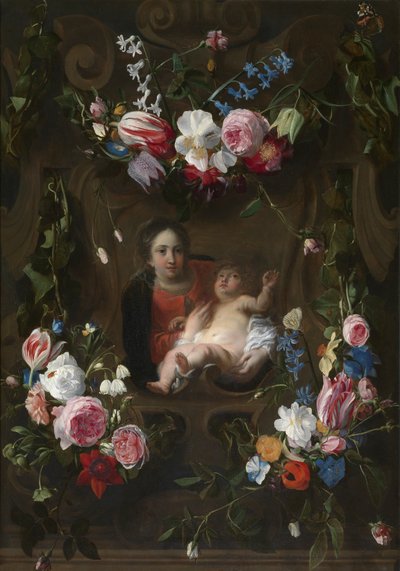 Madonna entourée d