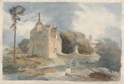 Une maison entourée de douves - Cornelius Varley