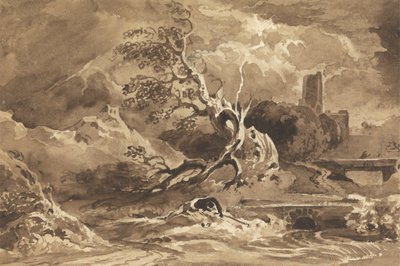 Un arbre frappé par la foudre - Cornelius Varley