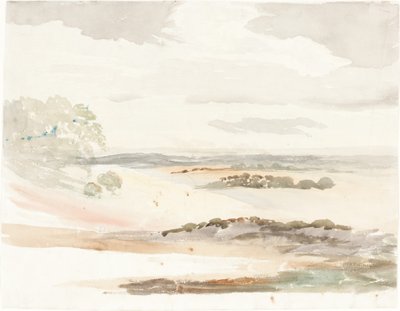 Vue étendue dans le Shropshire - Cornelius Varley