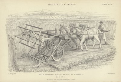 La machine à moissonner améliorée de Bell par Crosskill - Cornelius Varley