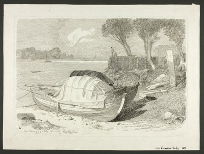 Bateaux échoués - Cornelius Varley