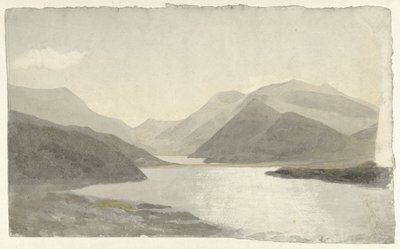 Lumière du soleil sur un lac près de Snowdon, Llanberis, Nord du Pays de Galles - Cornelius Varley