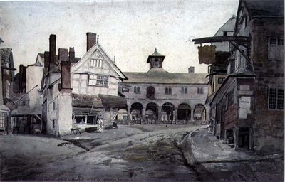 La place du marché, Ross, Herefordshire - Cornelius Varley