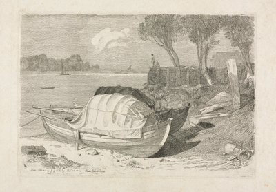 Deux bateaux de pêche échoués - Cornelius Varley