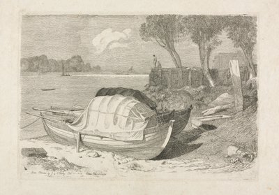 Deux bateaux de pêche échoués, 1809 - Cornelius Varley