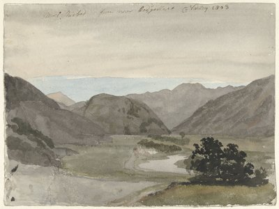 Vue de Moel Siabod depuis Beddgelert, Nord du Pays de Galles - Cornelius Varley