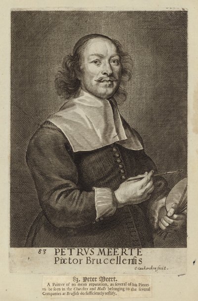 Peter Meert, peintre flamand. Gravure par Cornelis van Caukercken - Cornelius van Caukercken