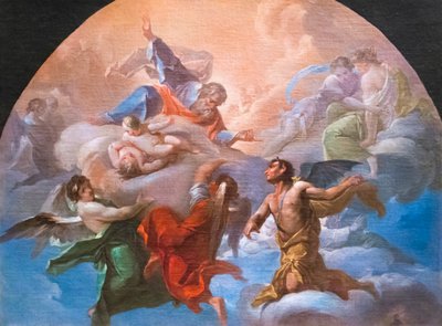 Satan devant Dieu, c.1750 - Corrado Giaquinto