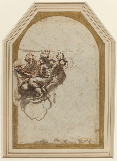 Saint Matthieu et Saint Jérôme (verso) - Correggio