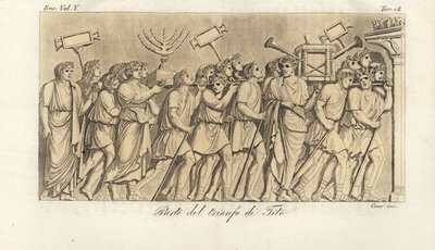 Soldats romains en procession avec des dépouilles de guerre sur l