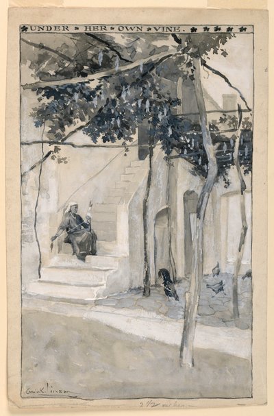 Sous sa propre vigne, illustration pour "Athènes moderne" - Corwin Knapp Linson