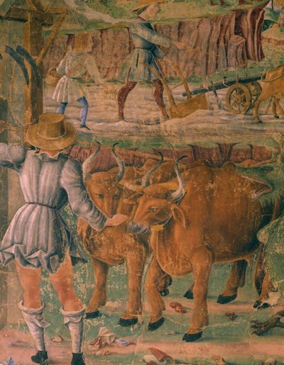 Scènes de la vie rurale, détail du Triomphe de Cérès, scène du Mois d