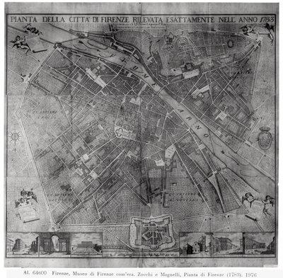 Plan de la ville de Florence, 1783 - Cosimo Zocchi