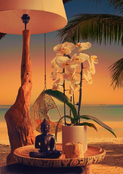 Orchid Buddha Beach au coucher du soleil - CosmoZach