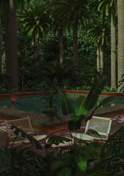 Oasis tropicale au bord de la piscine - CosmoZach
