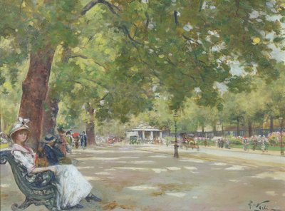 Figures élégantes, Rotten Row, Hyde Park, Londres - Count Girolamo Pieri Nerli