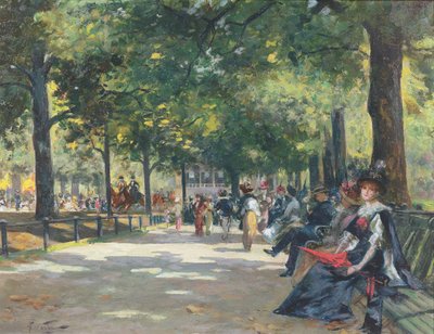 Figures élégantes, Rotten Row, Hyde Park, Londres - Count Girolamo Pieri Nerli
