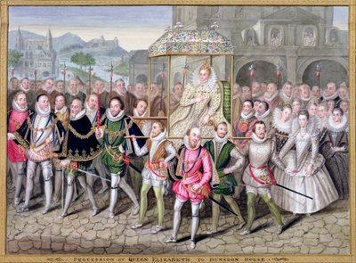 La reine Élisabeth I en procession avec ses courtisans, vers 1600-1603, 1825 - Countess of Essex Sarah