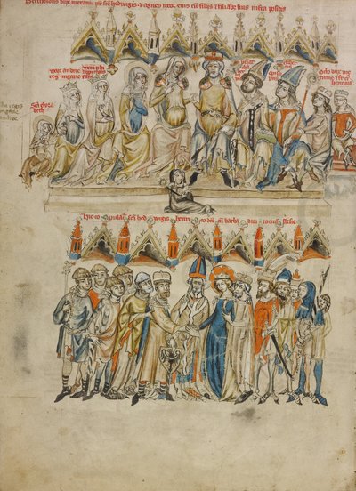 La famille de Berthold VI; Le mariage de Hedwige et Heinrich - Court workshop of Duke Ludwig I of Liegnitz and Brieg