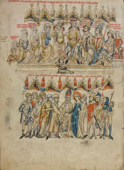 La famille de Berthold VI ; Le mariage de Sainte Hedwige et Heinrich - Court workshop of Duke Ludwig I of Liegnitz and Brieg