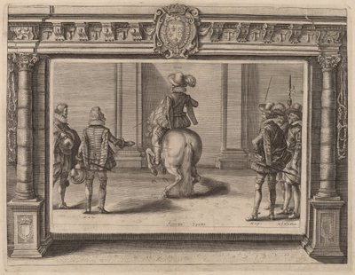 Louis XIII à cheval, recevant des instructions - Crispijn de Passe II