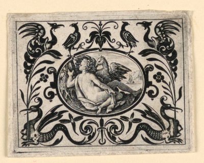 Sens de la vue, planche de Quinque sensum typi in usum aurifabroru exarati (Images des cinq sens gravées pour le bénéfice de l