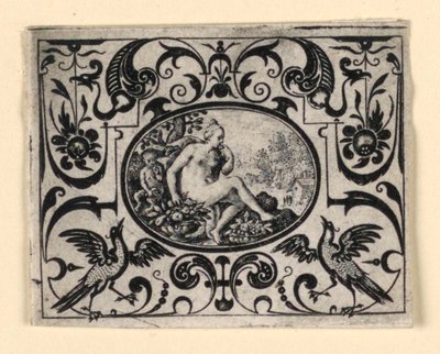 Sens du goût, planche de Quinque sensum typi in usum aurifabroru exarati (Images des cinq sens gravées pour le bénéfice de l