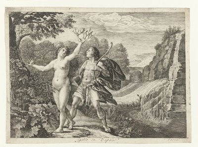 Apollon poursuit Daphné - Crispijn van de Passe (I)