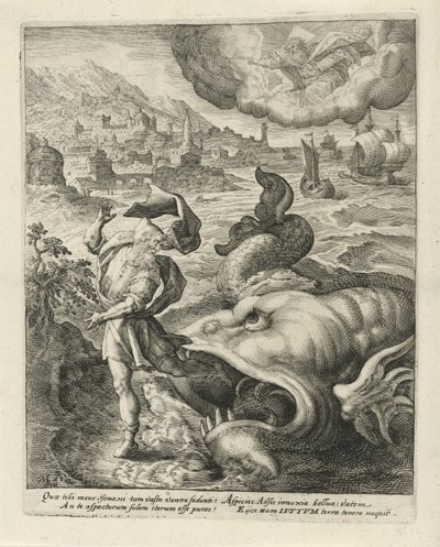 Le poisson recrache Jonas sur la terre (Histoire de Jonas) - Crispijn van de Passe (I)