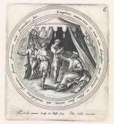 Noé maudit son fils Cham - Crispijn van de Passe (I)