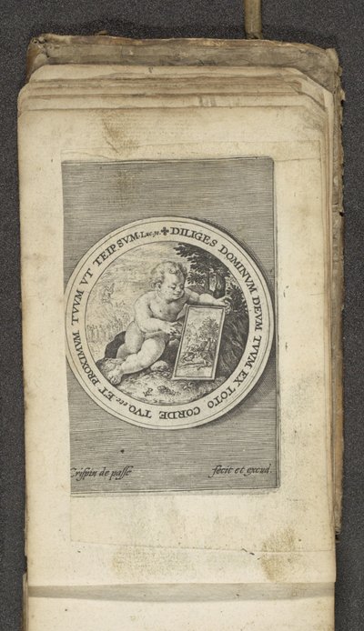 Putto avec tablette - Crispijn van de Passe (I)