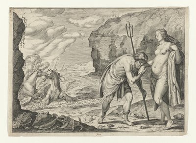 Neptune et Caenis - Crispijn van de Passe (II) (attributed to)