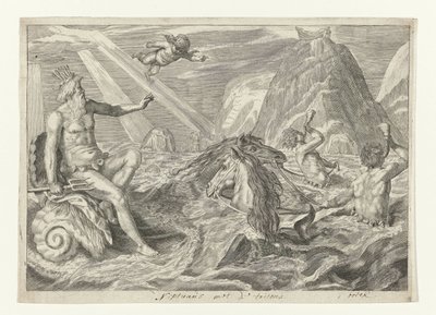 Neptune avec les tritons - Crispijn van de Passe (II) (attributed to)