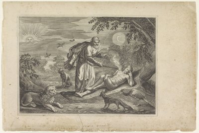 Prométhée créant le premier homme - Crispijn van de Passe (II) (workshop of)