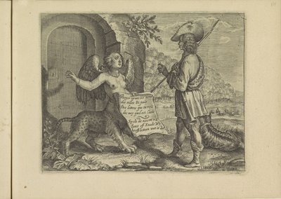 Conversation entre un sphinx et un berger - Crispijn van de Passe (II)