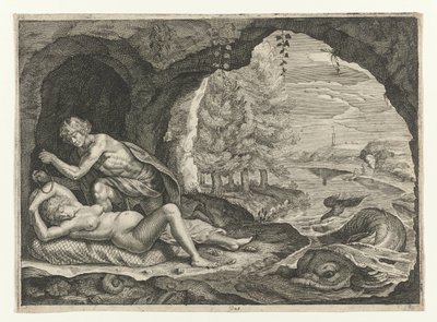 Pélée surprend Thétis endormie - Crispijn van de Passe (II)