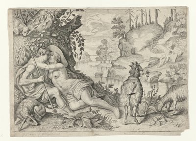 Polyphème surprend Acis et Galatée - Crispijn van de Passe (II)