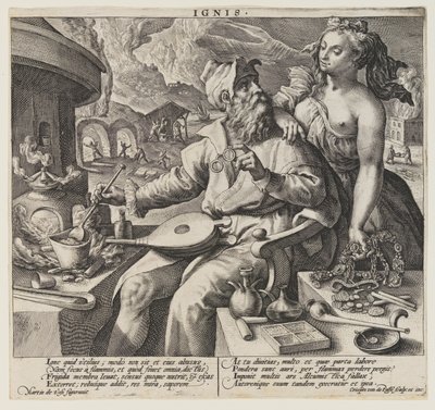 Ignis (le feu), tiré des Éléments - Crispijn van de Passe I