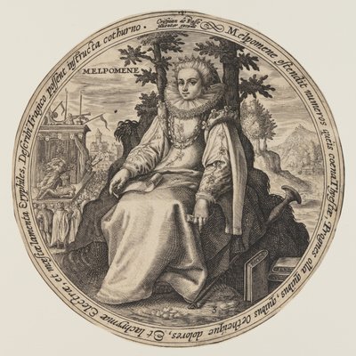 Melpomène, extrait des Muses - Crispijn van de Passe I