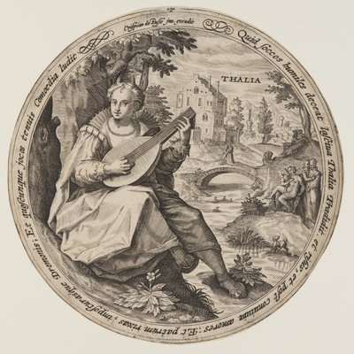 Terpsichore, extrait des Muses - Crispijn van de Passe I